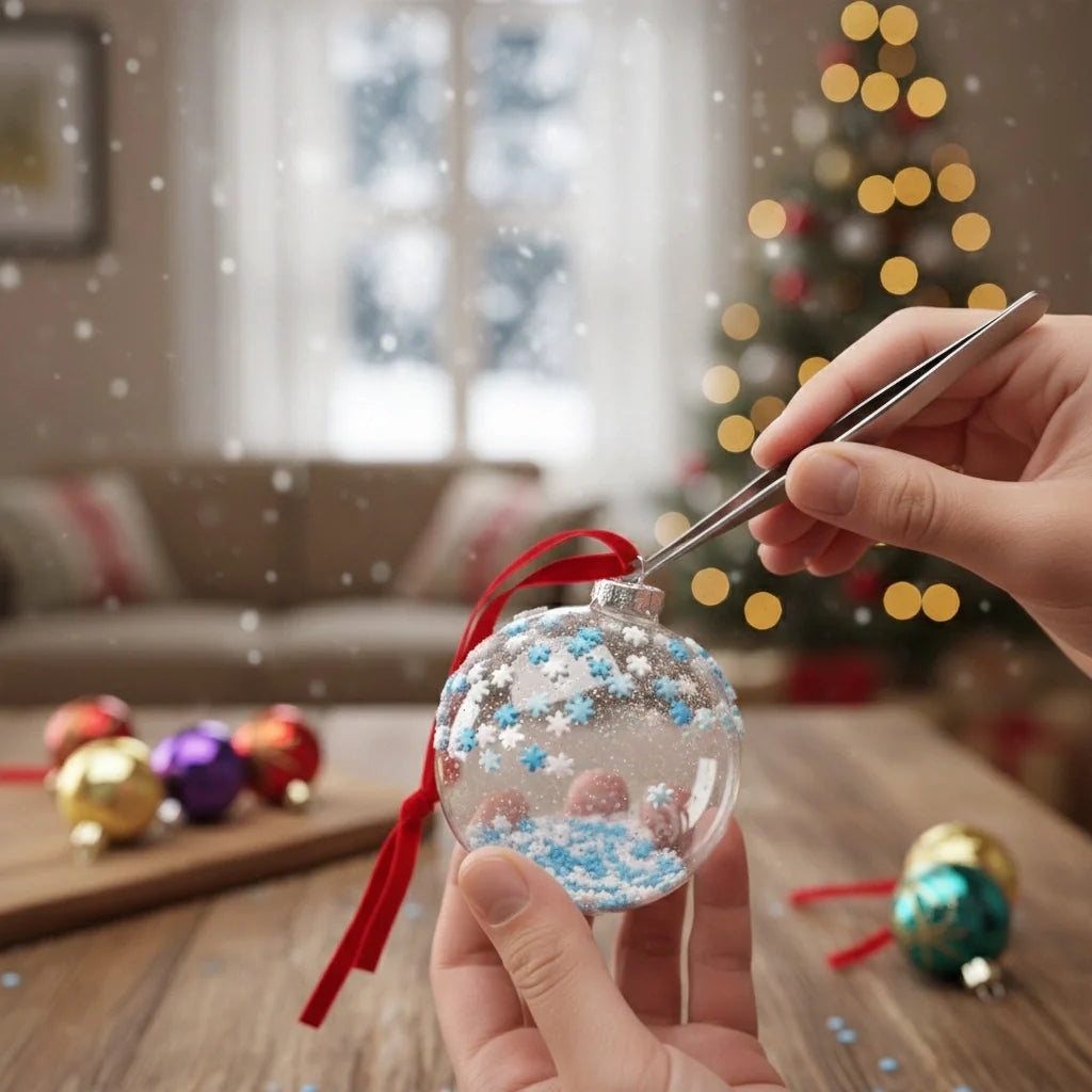 Miniature Polymer Clay SnowFlakes (10pcs)