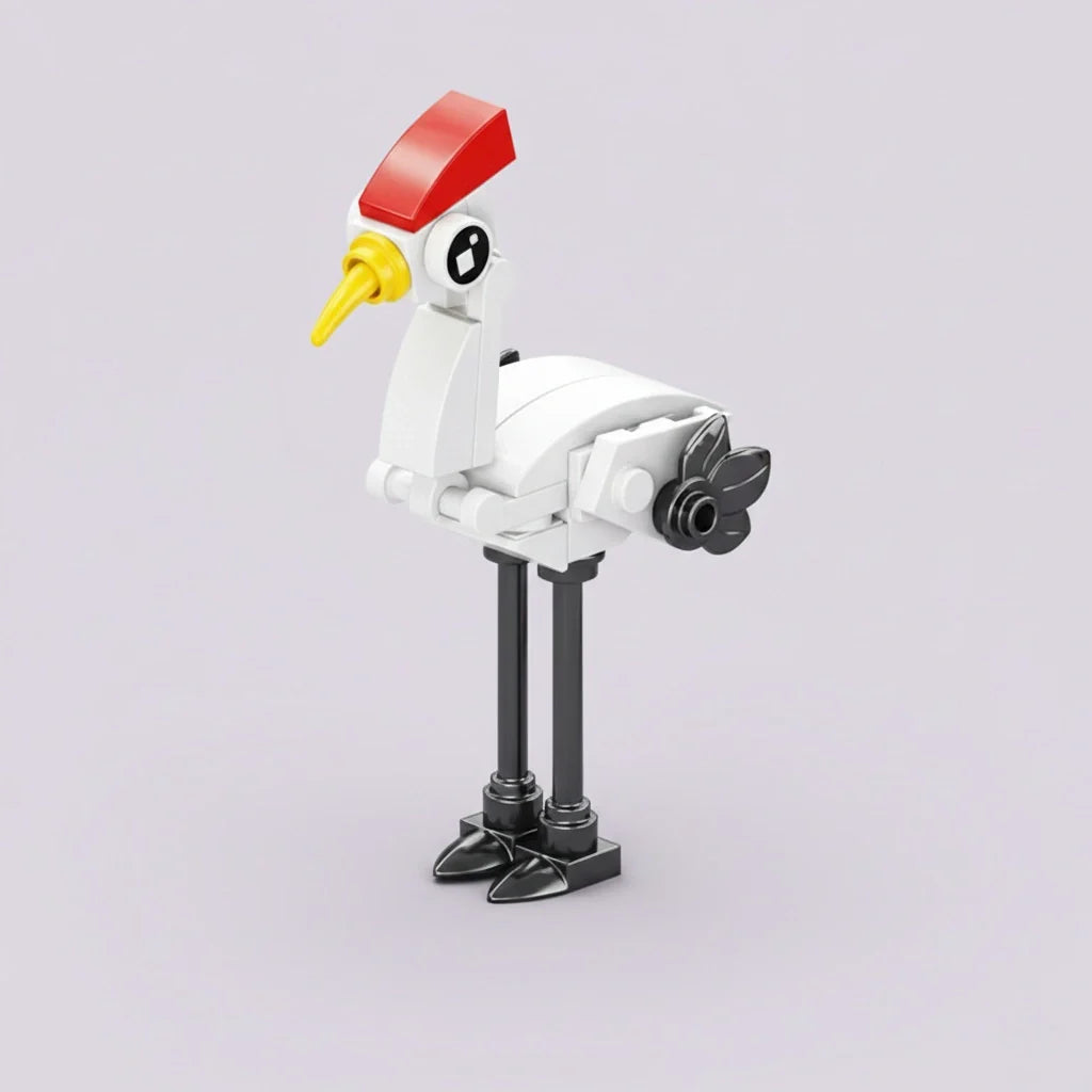 Red-Crowned Crane Building Block (1Pc)