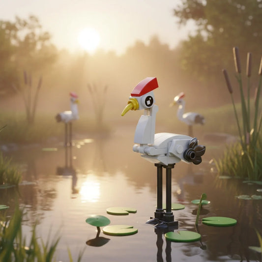 Red-Crowned Crane Building Block (1Pc)