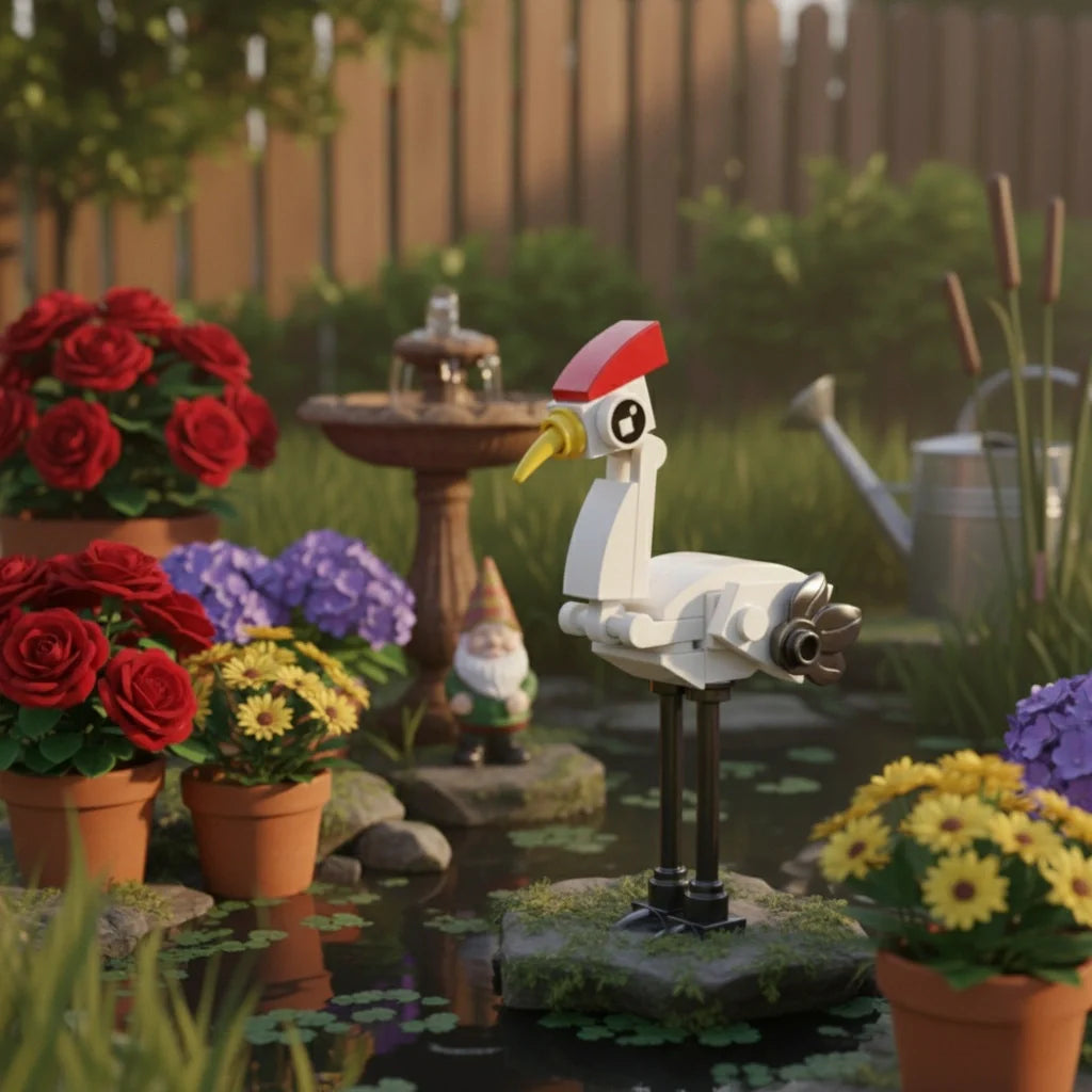Red-Crowned Crane Building Block (1Pc)