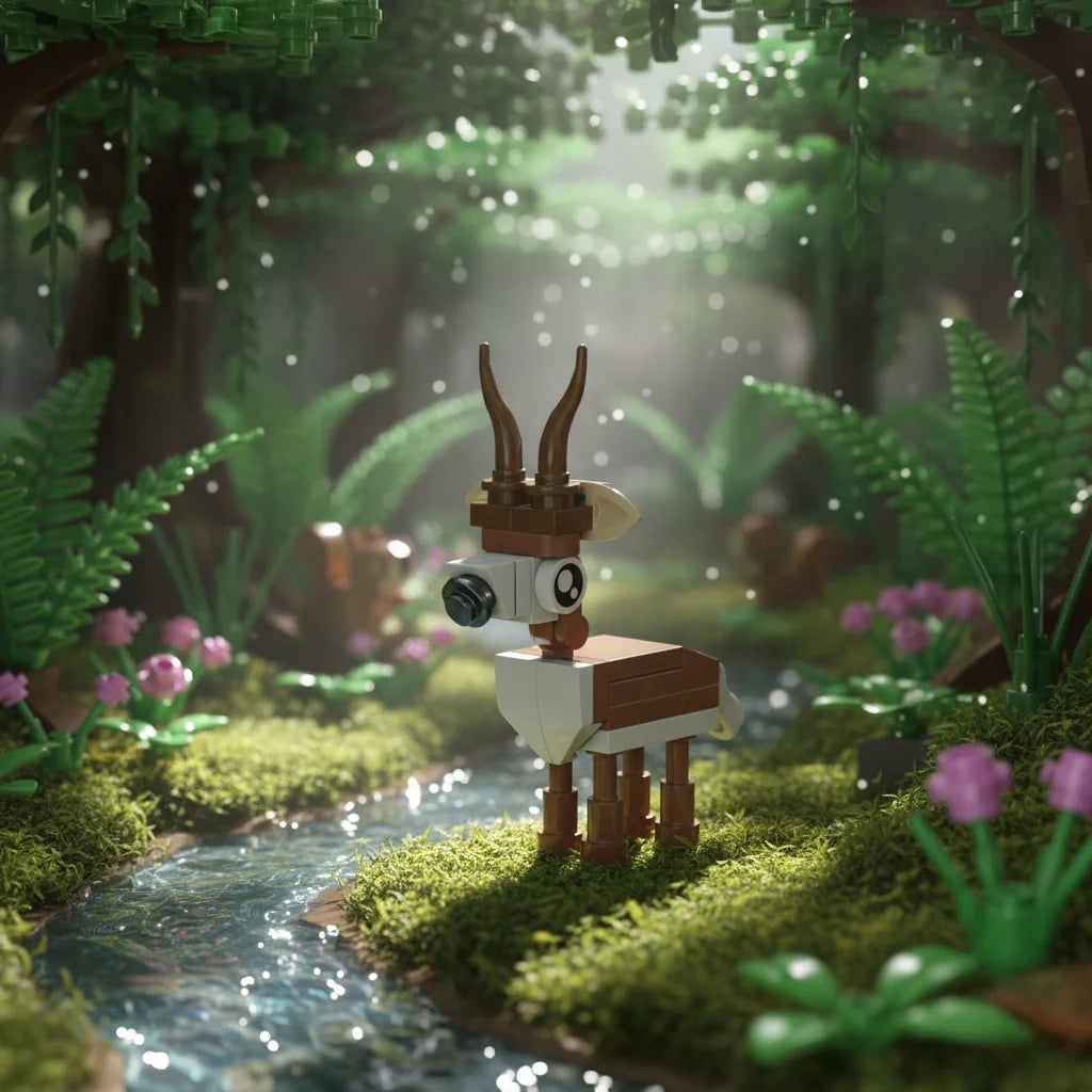 Antelope building block into the deep forest