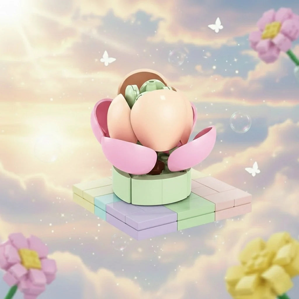 Peach Pride Building Block Toy Plant (1Pc)