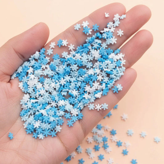 Miniature Polymer Clay SnowFlakes (10pcs)