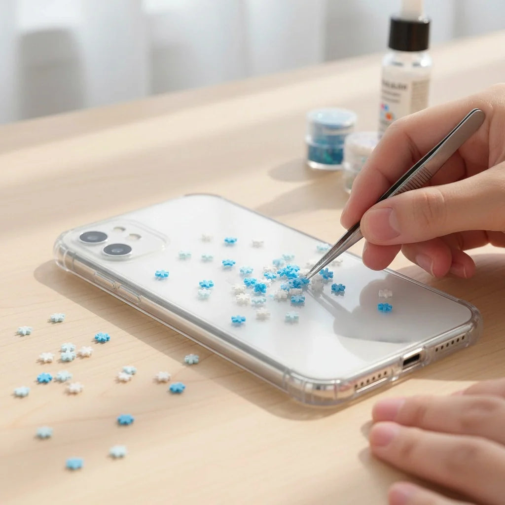 Miniature Polymer Clay SnowFlakes (10pcs)