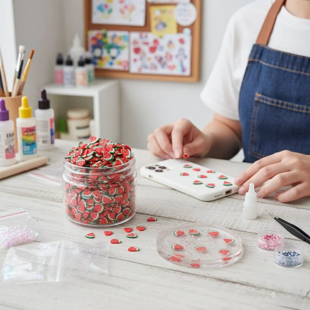 Miniature Polymer Clay Watermelon (10pcs)