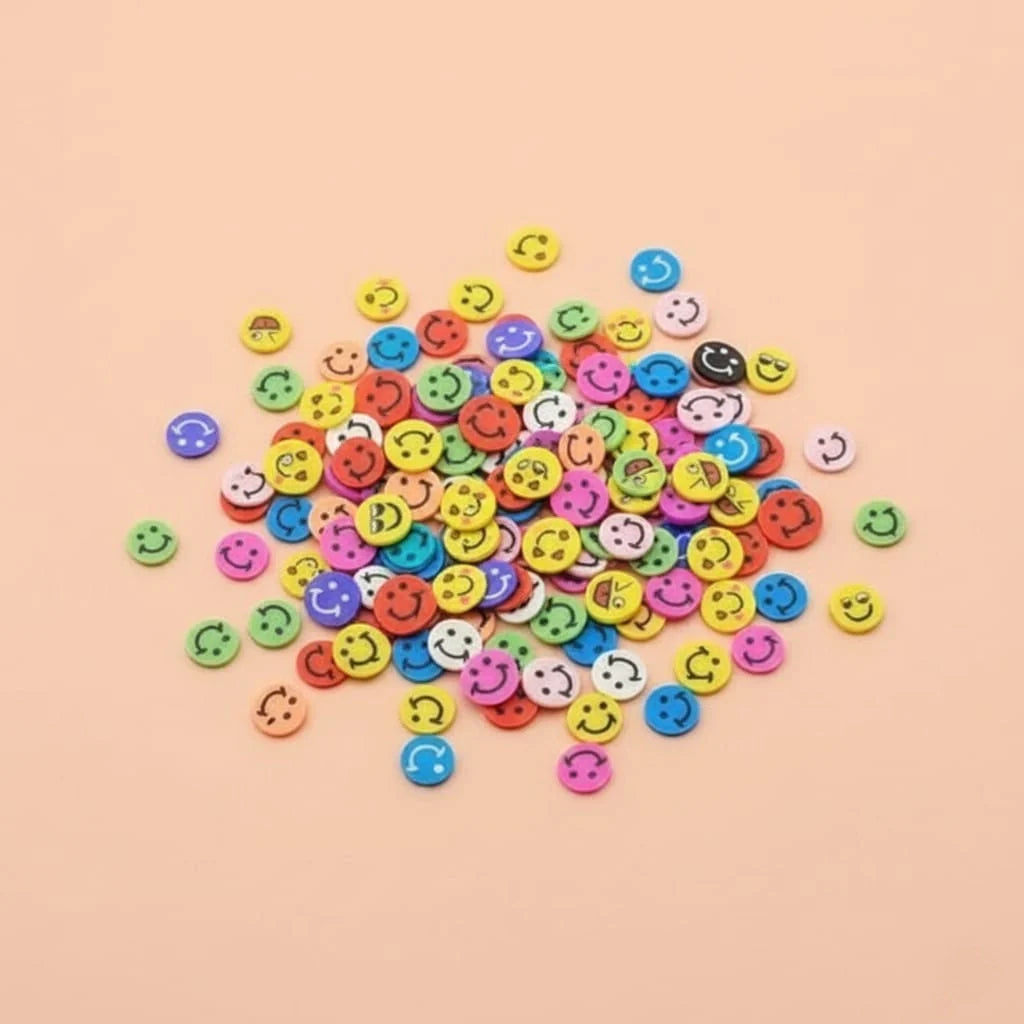 Miniature Polymer Clay Smiley (10pcs)