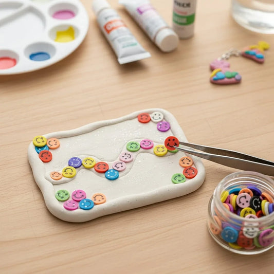 Miniature Polymer Clay Smiley (10pcs)